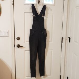 Free People Charcoal Denim Overalls Size 25
